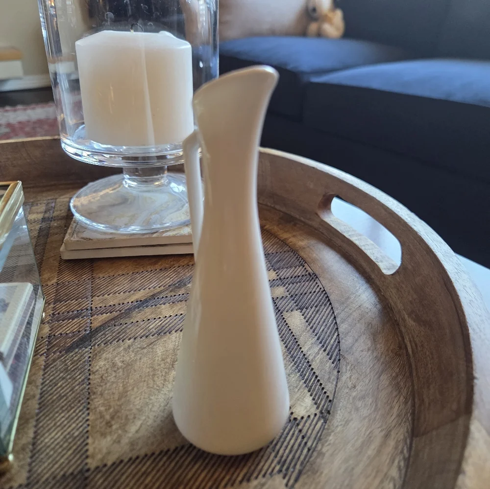 Mid Century O.M.C. (Otagiri Mercantile Co) Japan White Porcelain Bus Vase